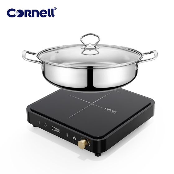 Cornell 2000W Induction Cooker with Stainless Steel Pot CICS501BK