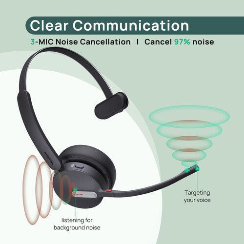 Yealink BH70 MS Mono Mono Wireless Bluetooth Headset USB-C/A