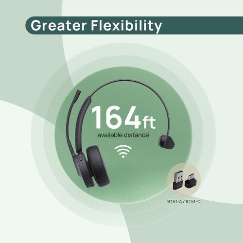 Yealink BH70 MS Mono Mono Wireless Bluetooth Headset USB-C/A