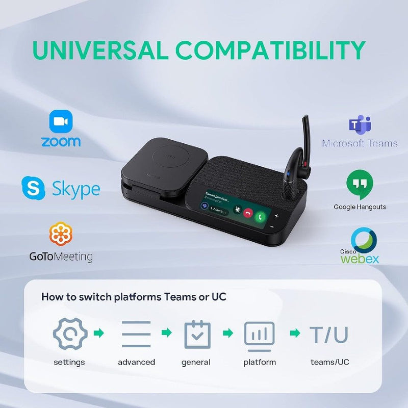 Yealink BH71 Workstation Pro Mono Wireless Bluetooth Headset 1208654