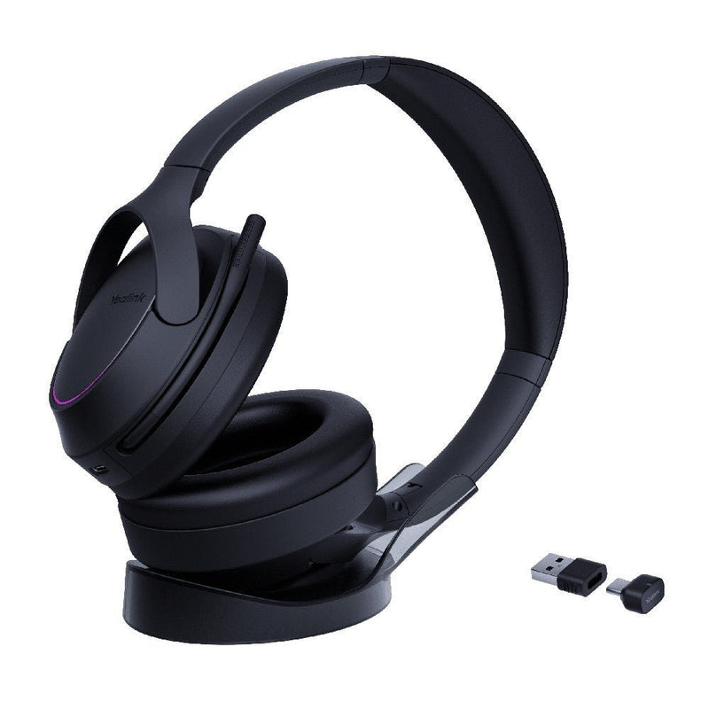 Yealink BH78 MS Dual Wireless Bluetooth Headset With Stand Black