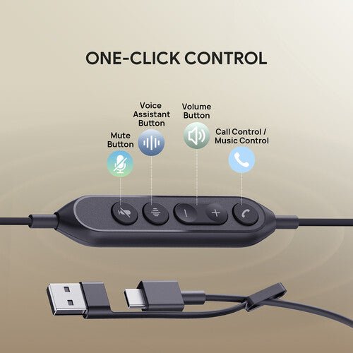 Yealink UH42 Dual Teams Wired Headset USB-C/A Black