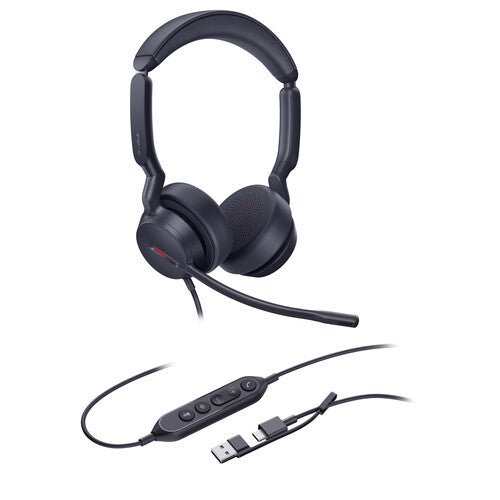 Yealink UH44 Dual Teams Wired USB Headset Black