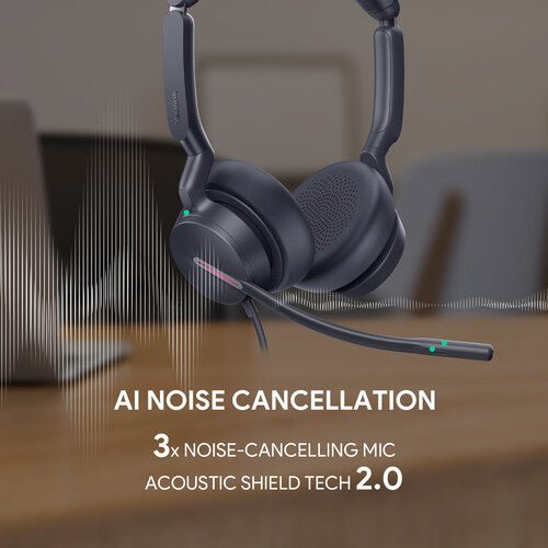 Yealink UH46 Dual UC Wired USB Headset USB-C/A Black