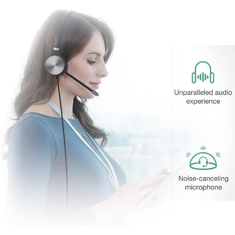 Yealink YHS36 Dual QD to RJ Wired Headset for 3rd Party Phones