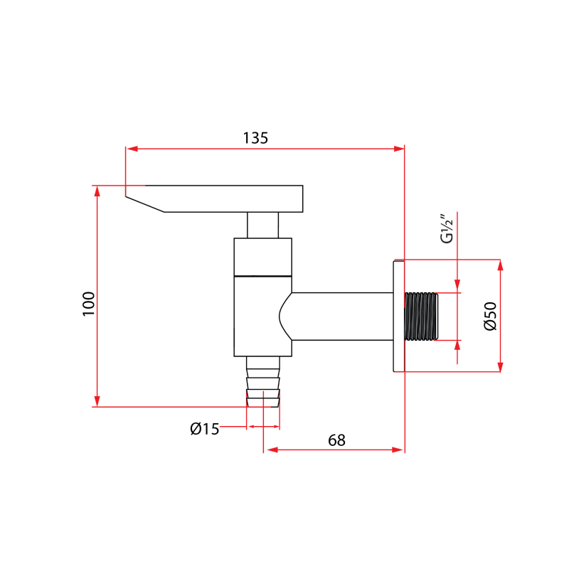 Rubine FRESCO HU97370 Union Tap