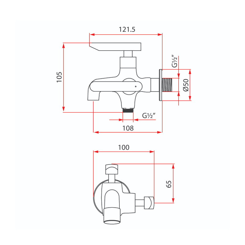 Rubine FRESCO T97331 2 Way Tap