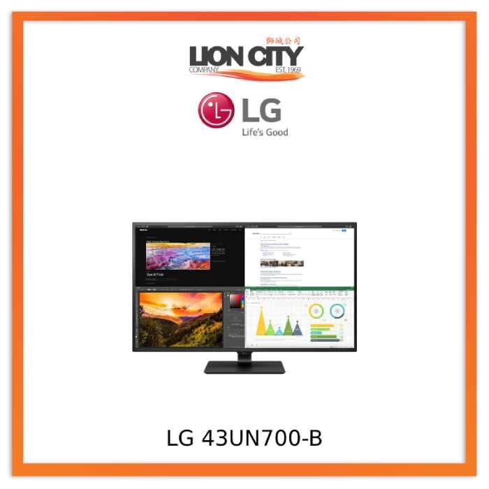 LG 43UN700-B 43” 4K UHD IPS USB-C HDR 10 Monitor