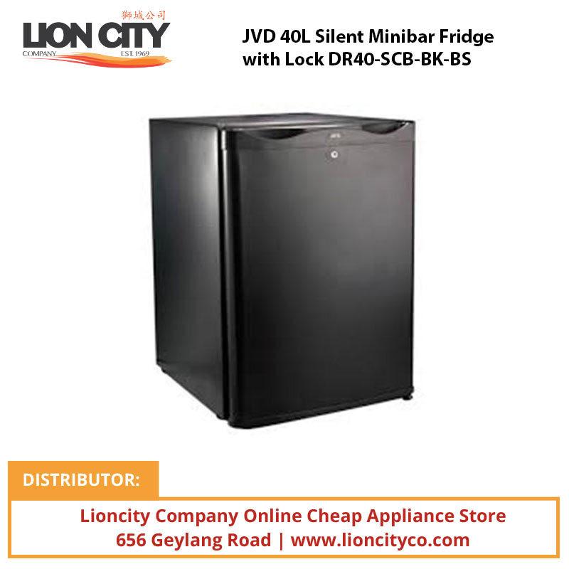 JVD 40L Silent Minibar Fridge with Lock DR40-SCB-BK-BS | Lion City Company.
