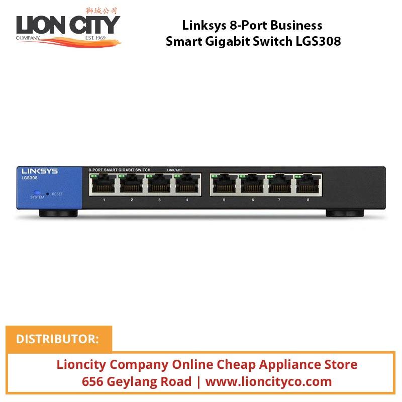 Linksys 8-Port Business Smart Gigabit Switch LGS308 | Lion City Company.