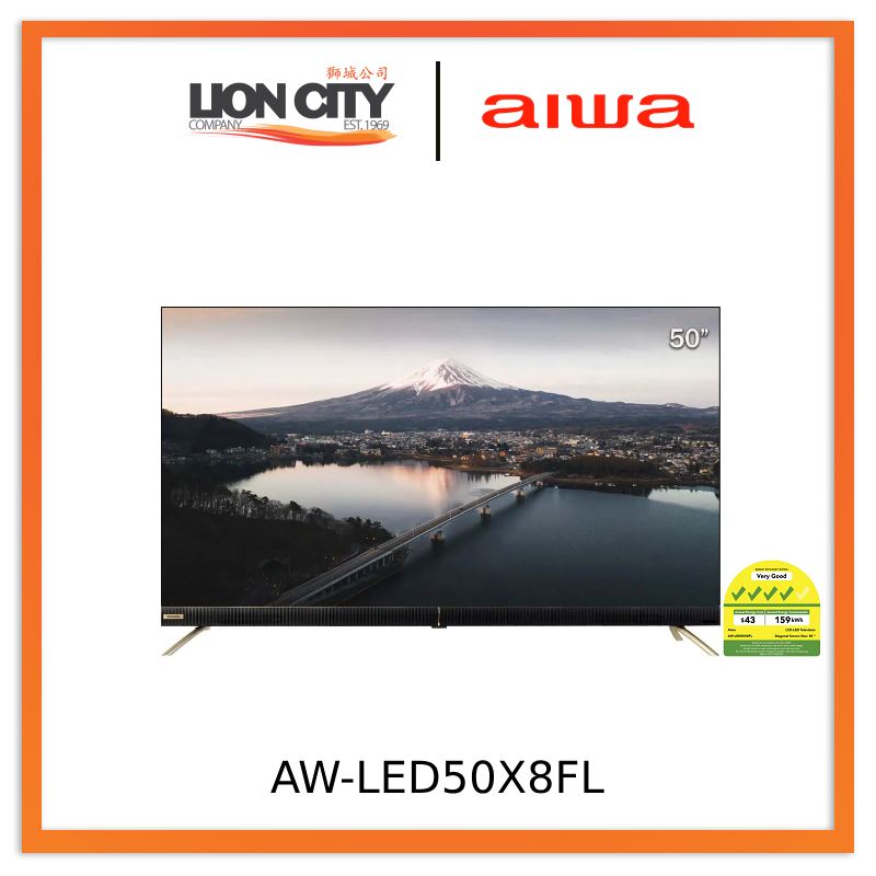 Aiwa AW-LED50X8FL 50" LED UHD Frameless Smart TV, Built-in Soundbar