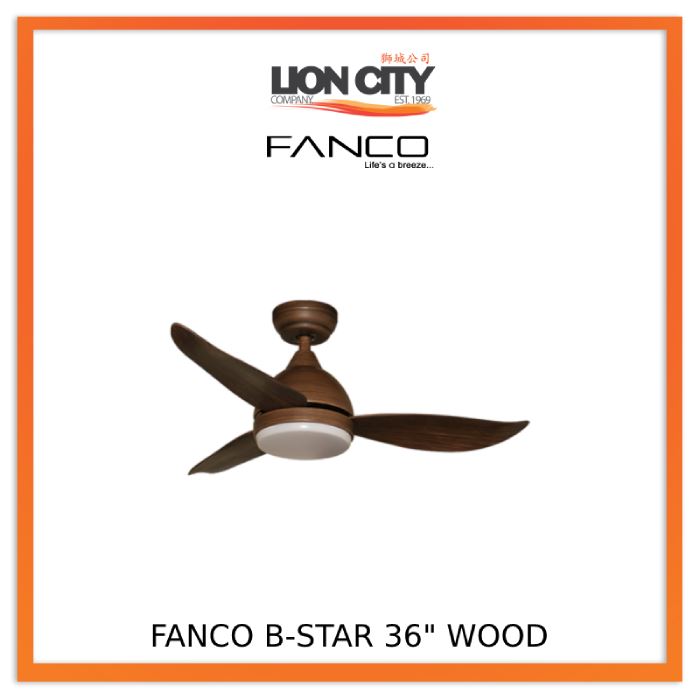 Fanco B-Star 36"/46"/52" (3 Blade) DC Ceiling Fan