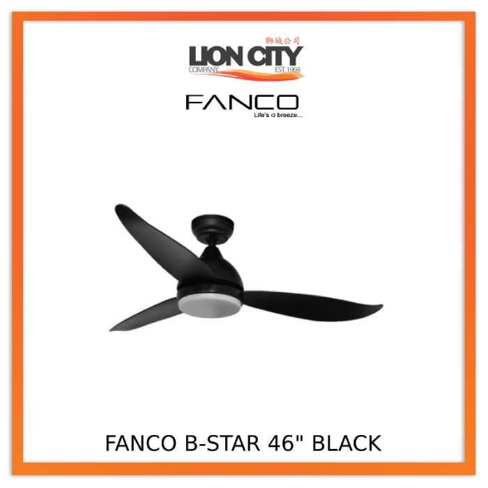 Fanco B-Star 36"/46"/52" (3 Blade) DC Ceiling Fan