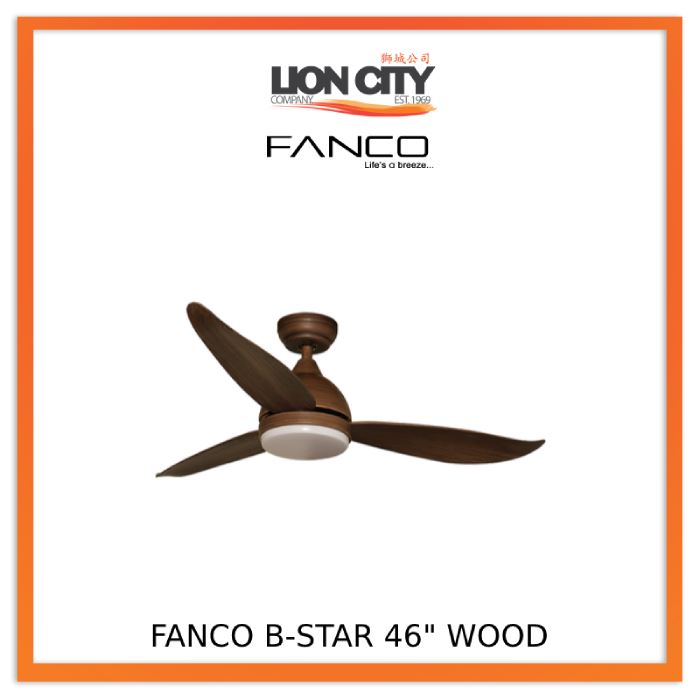 Fanco B-Star 36"/46"/52" (3 Blade) DC Ceiling Fan