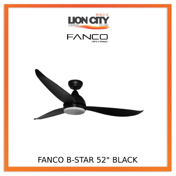 Fanco B-Star 36"/46"/52" (3 Blade) DC Ceiling Fan