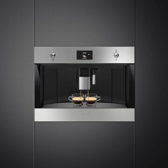 Smeg CMS4303X Automatic Built-in Espresso Coffee Machine 45cm Compact Classica Aesthetic