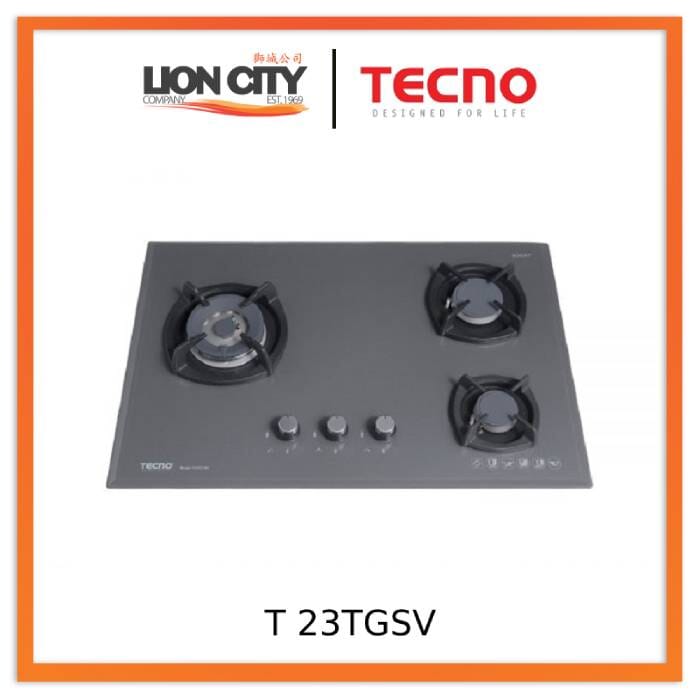 TECNO T 23TGSV 3-Burner Glass Cooker Hob with Inferno Wok Burner Technology