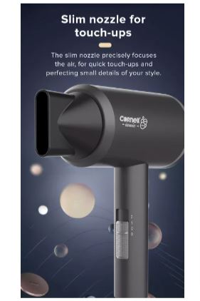 Cornell Hair Dryer 1800W, Ionic Hair Dryer with Styling Nozzle CHDS1800G