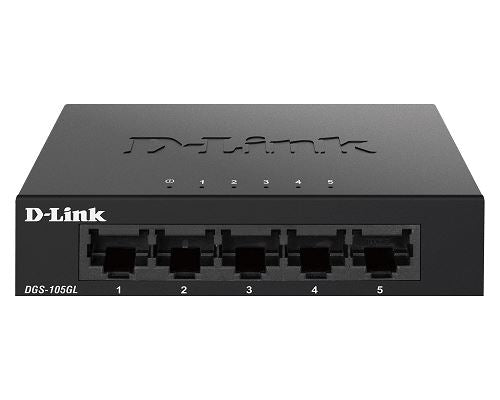 D-Link DGS-105GL 5-Port Unmanaged Gigabit Metal Desktop Switch