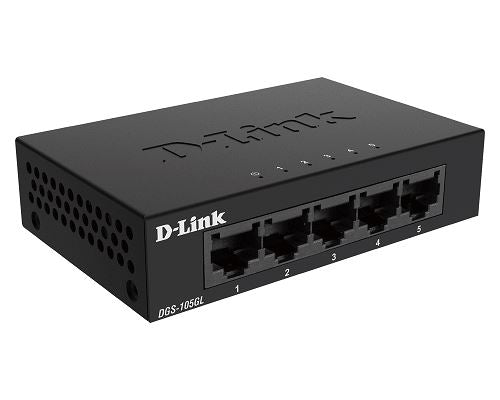 D-Link DGS-105GL 5-Port Unmanaged Gigabit Metal Desktop Switch