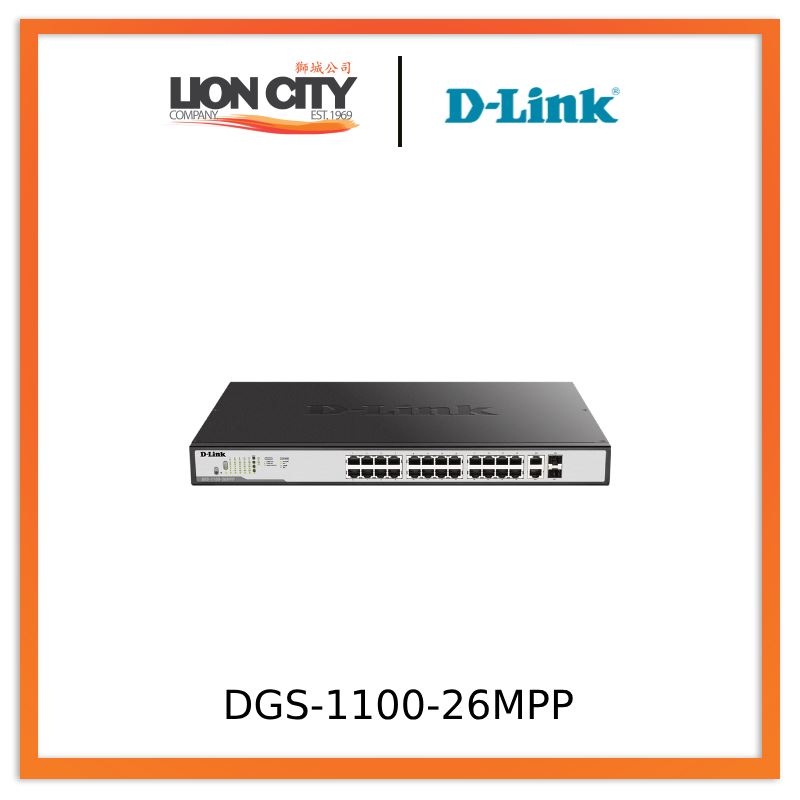 D-Link  DGS-1100-26MPP 26-Port Gigabit PoE++ Smart Managed Switch