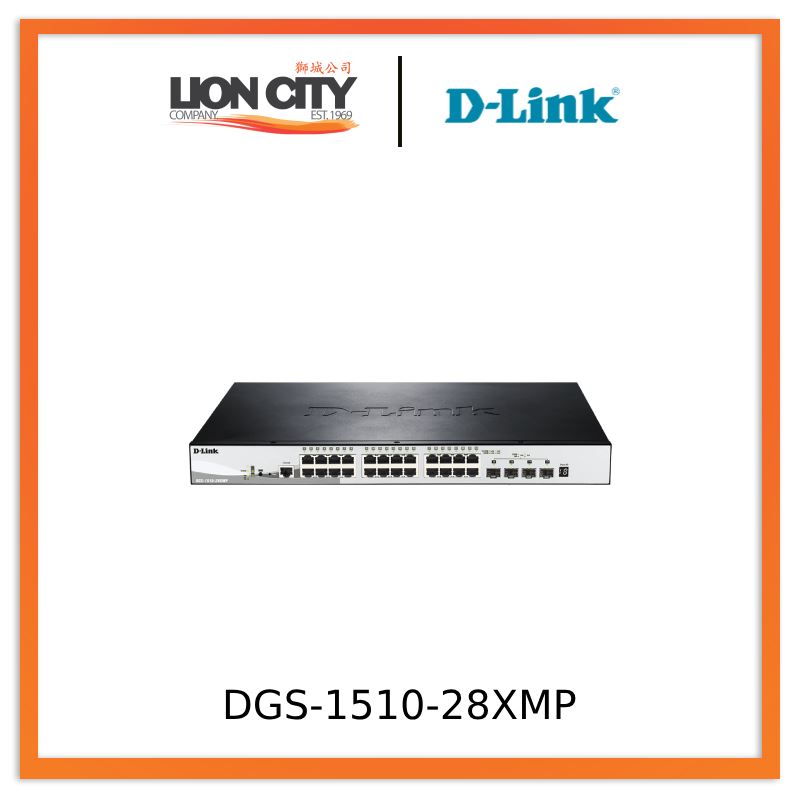 D-Link DGS-1510-28XMP Gigabit Stackable Smart Managed Switch with 10G Uplinks "PRE-ORDER ONLY"