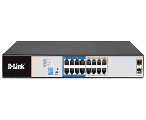 D-Link DGS-F1018P-E 16GE PoE + 2 SFP Ports 250m PoE Switch "PRE-ORDER ONLY"