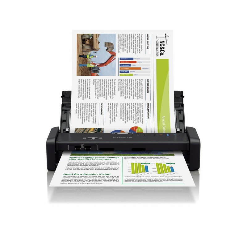 Epson WorkForce DS360W Wi-Fi Portable Sheet-fed Document Scanner | Lion City Company.