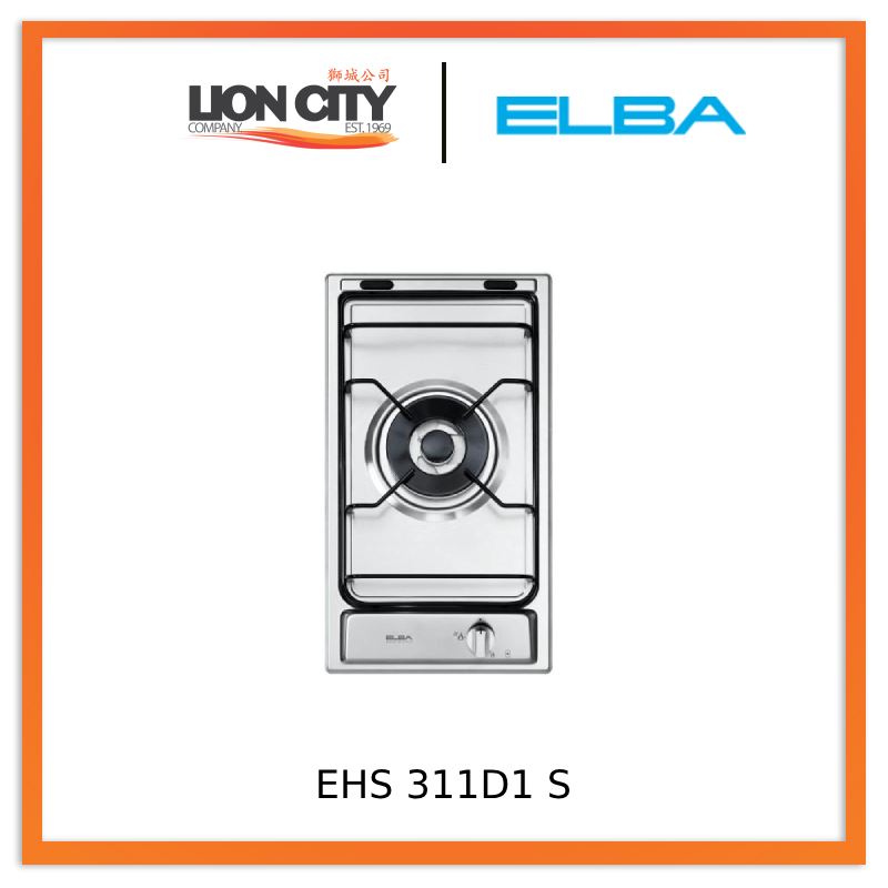 Elba 1-Burner EHS 311D1 S Built in Stainless Steel Gas Hob