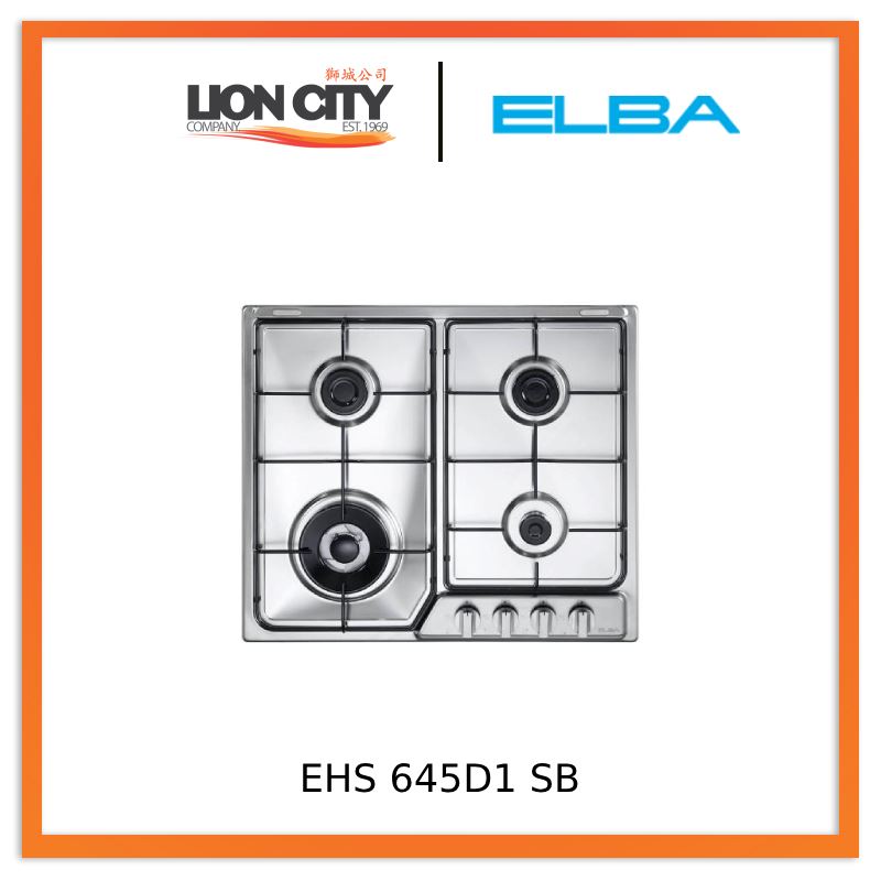 Elba EHS 645D1 SB 60 cm Built in Stainless Steel Gas Hob EHS645D1SB