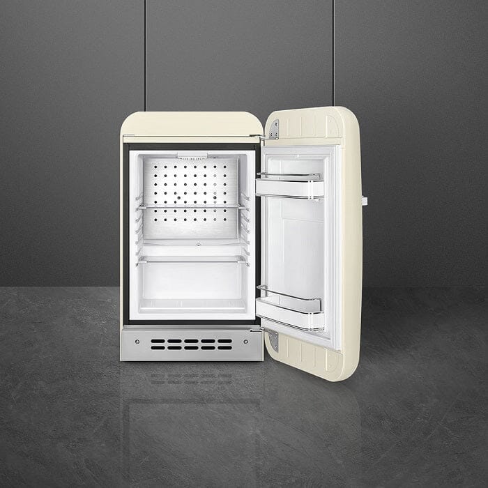Smeg FAB5RCR5 Free Standing Refrigerator One Door, Cream 50's Style Aesthetic