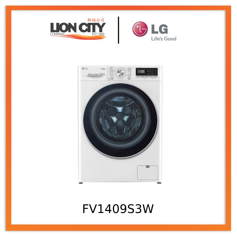 LG FV1409S3W 9KG AI Direct Drive Front Load Washing Machine