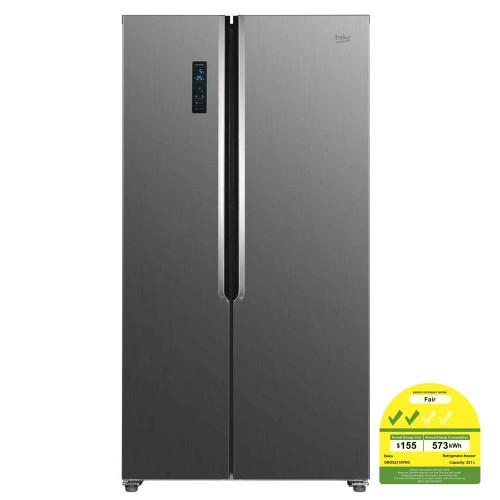 BEKO GNO5231XPSG Fridge Freezer 521L Side by Side | Lion City Company.