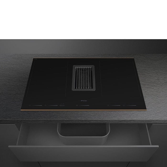 Smeg HOBD682R1 Induction Hob with Integrated Hood 80 cm Dolce Stil Novo Aesthetic