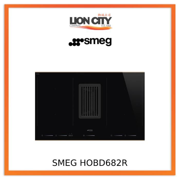 Smeg HOBD682R 83cm Dolce Stil Novo Venting Induction Hob with Copper Trim