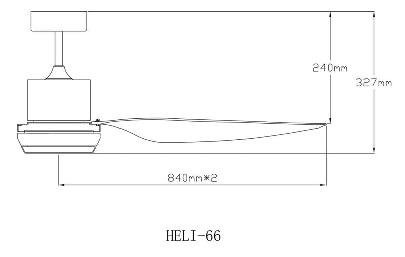 Fanco Heli 66" Madeira DC Ceiling Fan