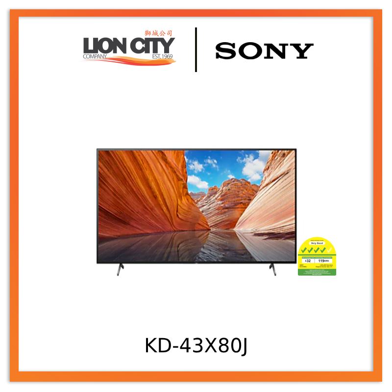 Sony KD-43X80J 43-inch 4K Ultra HD Google LED TV - Black