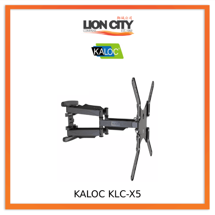 KALOC KLC-X5 Full Motion Swivel Wall Mount 32 to 60 inch