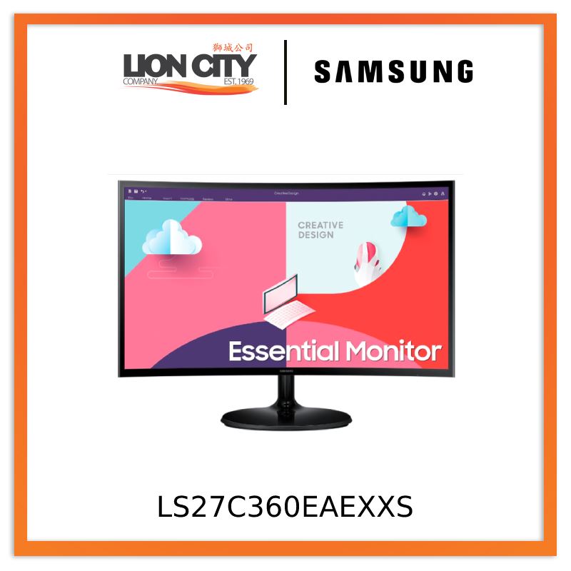 Samsung 27" LS27C360EAEXXS Essential Curved Monitor S3 S36C