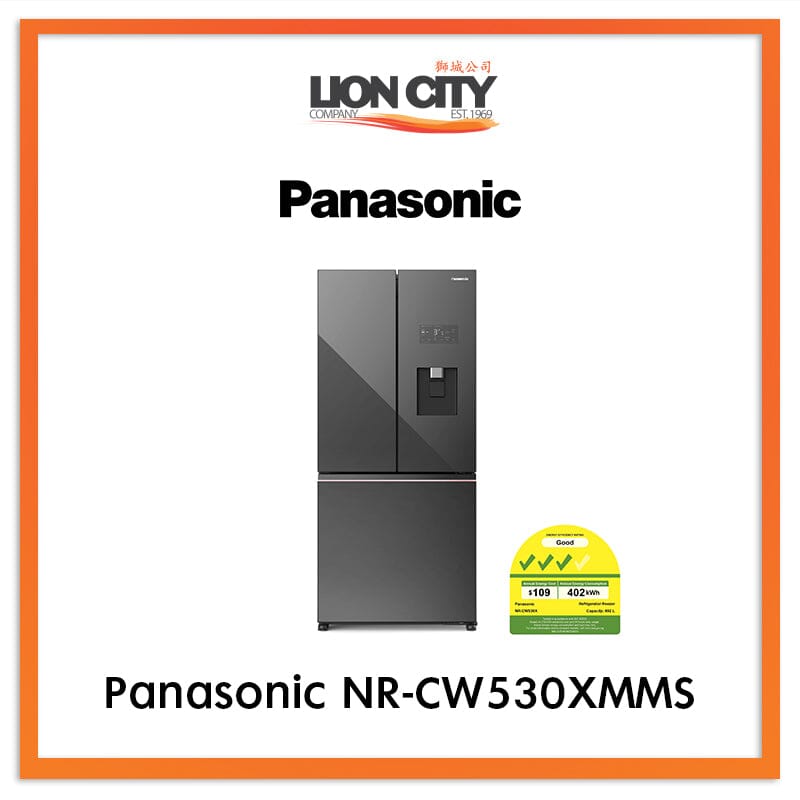 PANASONIC 492L 3 DOOR FRIDGE NR-CW530XMMS
