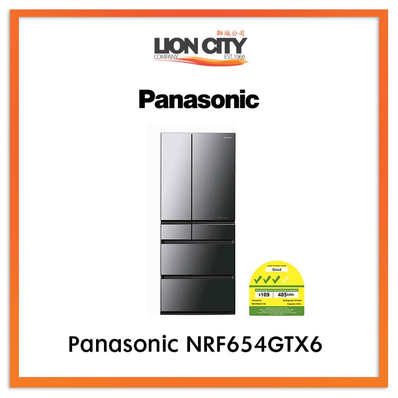 PANASONIC 534L 6 DOOR FRIDGE NRF654GTX6 (MULTI DOOR- MADE IN JAPAN)