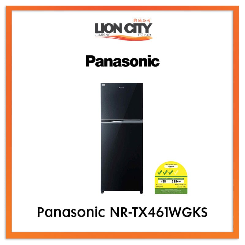PANASONIC 405L 2 DOOR FRIDGE NR-TX461WGKS