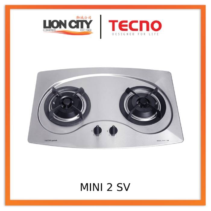 TECNO MINI 2 SV 70cm 2-Burner Stainless Steel Cooker Hob | Lion City Company.