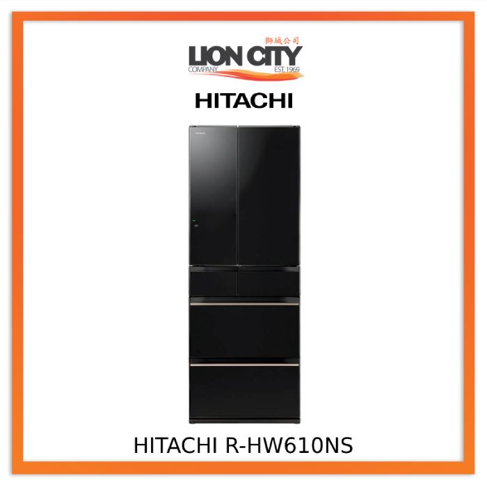 Hitachi R-HW610NS XK/XW/XN Bottom Freezer 6 Doors 463L