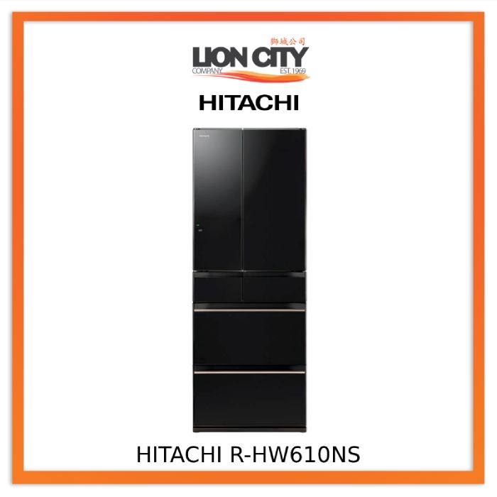 Hitachi R-HW610NS XK/XW/XN Bottom Freezer 6 Doors 463L Refrigerator