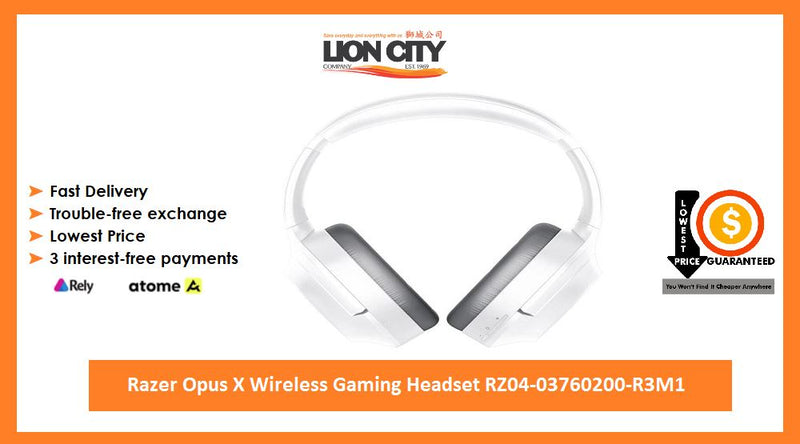 Razer Opus X Wireless Gaming Headset RZ04-03760200-R3M1 | Lion City Company.