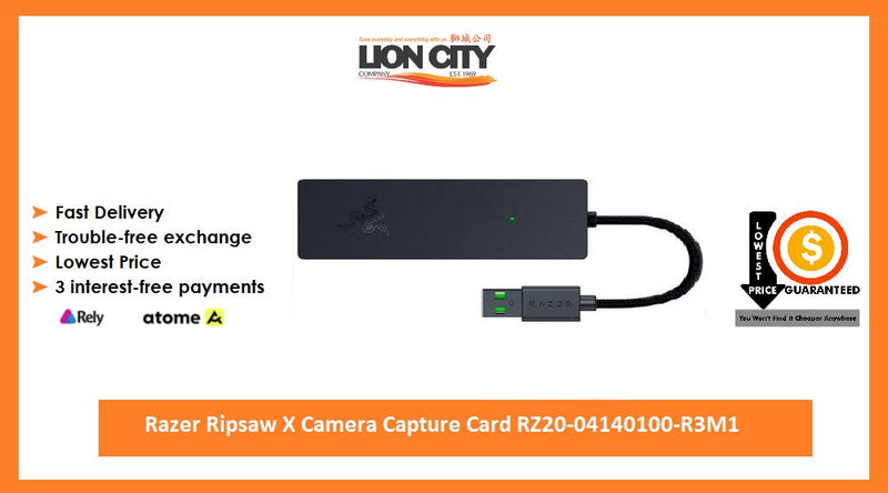 Razer Ripsaw X Camera Capture Card RZ20-04140100-R3M1 | Lion City Company.