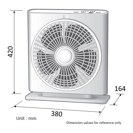 KDK ST30H Lavender/Grey 30cm Box Fan with Stand