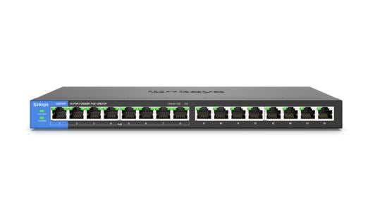 Linksys LGS116P-AP 16-Port Business Desktop Gigabit PoE+ Switch