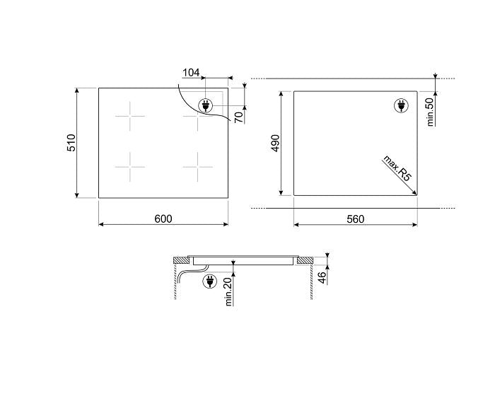 Smeg SIM662WLDR 90 cm Induction Hob